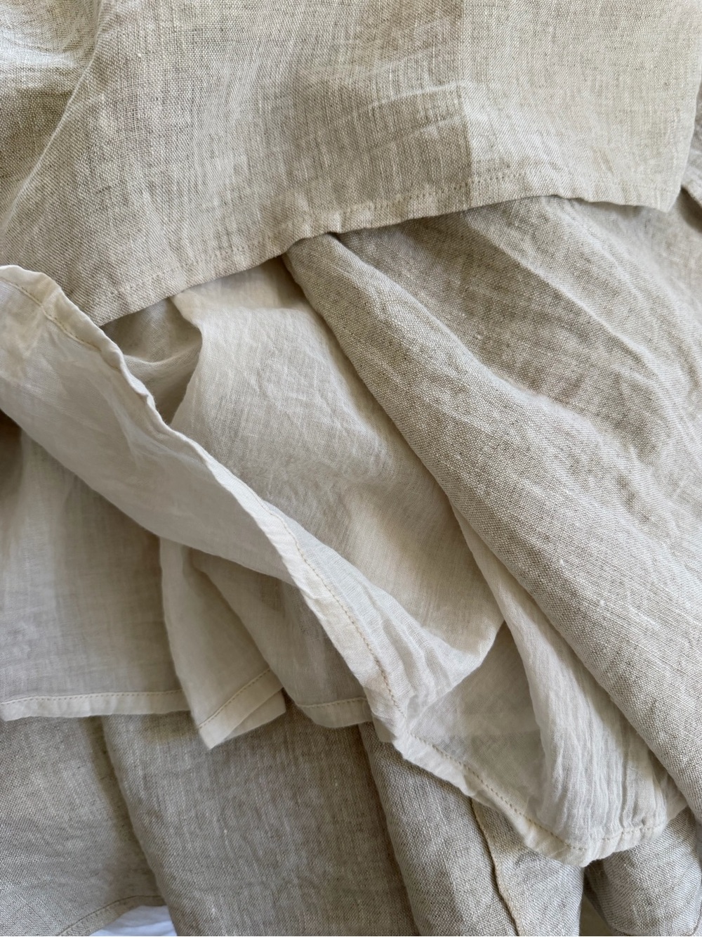 Anthropologie Laude The Label Strappy Tiered Natural Linen Maxi Dress Size XS - Picture 13 of 15